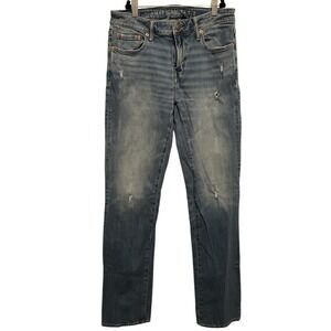 American Eagle Jeans Men 30x36 Original Bootcut Airflex Denim Medium Wash